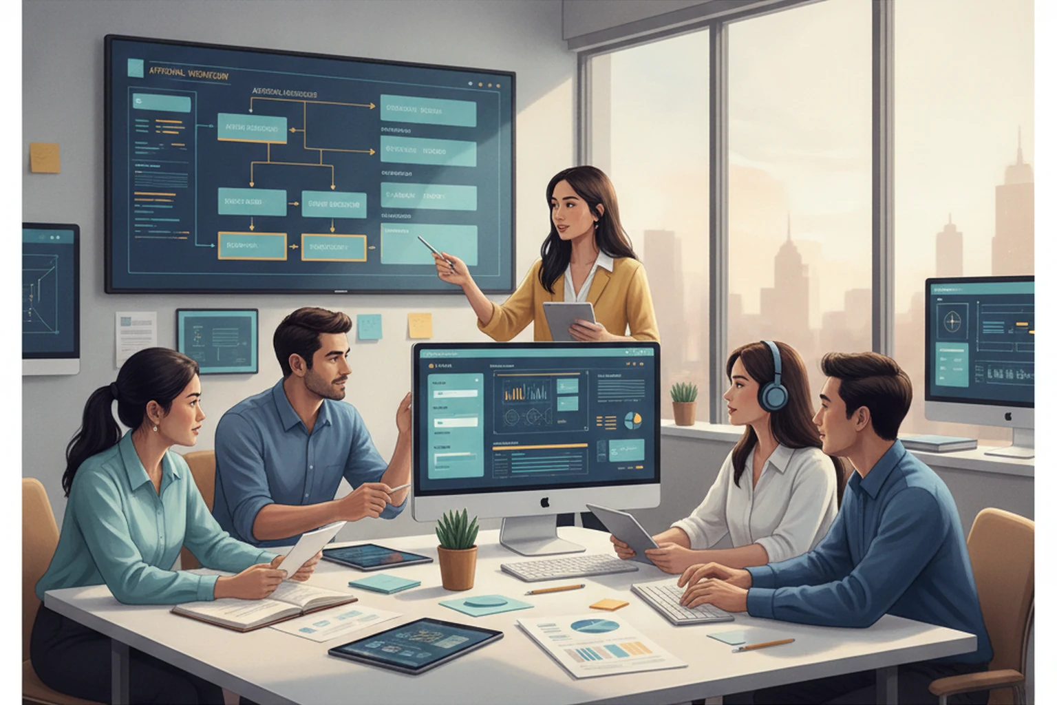 Short-Term Rental Virtual Assistant Operations: Change Control Record editorial illustration