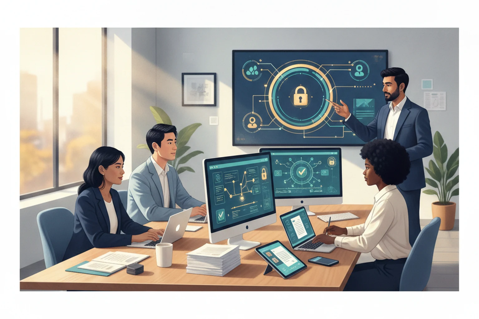 Research Brief: Short-Term Rental Virtual Assistant Operations Review Consistency editorial illustration
